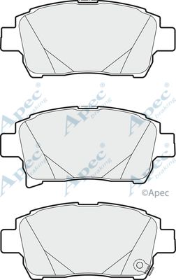 APEC BRAKING Комплект тормозных колодок, дисковый тормоз PAD1825